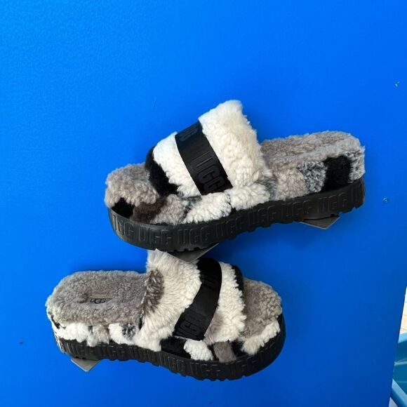 UGG Women's Fluffita Cali Collage Slipper 1118750 Size 7 - Picture 3 of 8